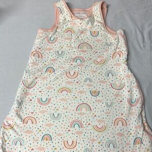 First Wish - organic cotton Pink and Cream Sleep Sacks with Rainbow Design